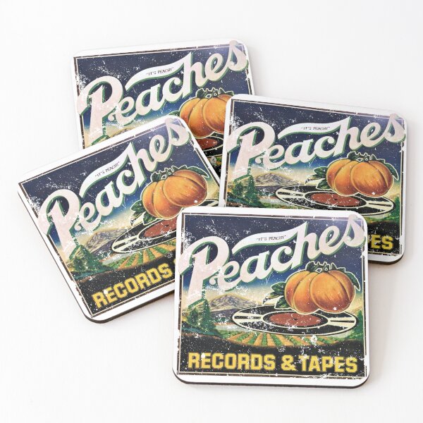 Item preview, Peaches Records designed and sold by Retrorockit.