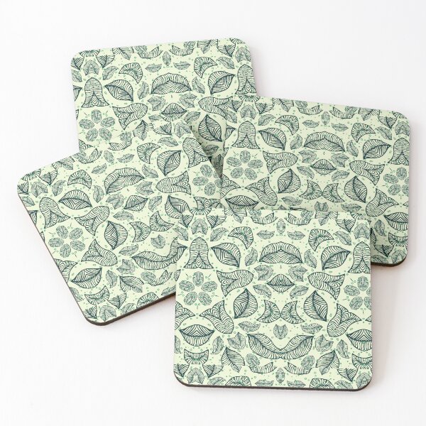Item preview, Green Contoure Kaleidoscope Leaves Line Wall Art, Mother Earth Mothersday Gift designed and sold by DiensDesign.