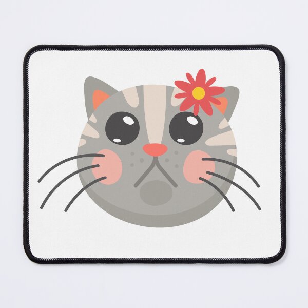 Item preview, Face of a cute kitten with a blue flower for girls or babies sweatshirts, Gift of cats for children. designed and sold by EMIPRINCESS.