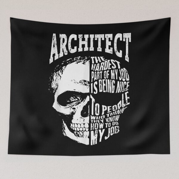 Item preview, Funny Architect Quote The Hardest Part of My Job cool skull T-Shirt designed and sold by wagesuqb.