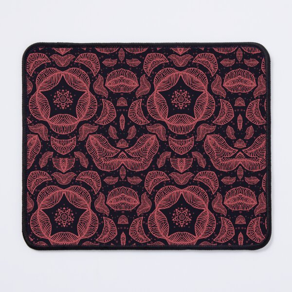 Item preview, Red Contoure Kaleidoscope Leaves Line Wall Art, Mother Earth Mothersday Gift designed and sold by DiensDesign.