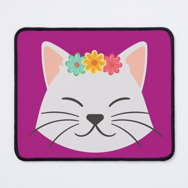 Item preview, Face of a cute kitten with a blue flower for girls or babies sweatshirts, Gift of cats for children. designed and sold by EMIPRINCESS.