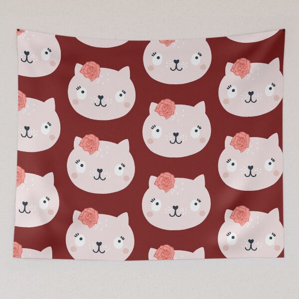Item preview, Face of a cute kitten with a flower for girls or babies sweatshirts, Gift of cats for children. designed and sold by EMIPRINCESS.