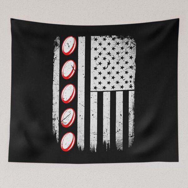 Artikelvorschau, Rugby-Team der amerikanischen Flagge Retro-Rugby-Liebhaber entworfen und verkauft von judysophia.