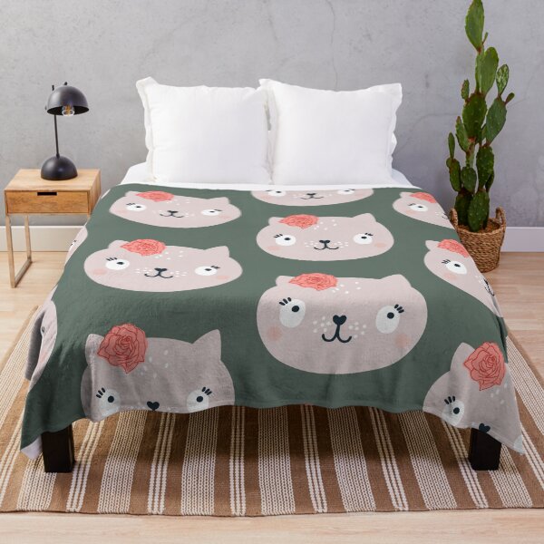 Item preview, Face of a cute kitten with a flower for girls or babies sweatshirts, Gift of cats for children. designed and sold by EMIPRINCESS.