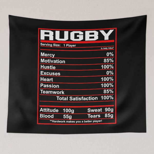 Item preview, Datos nutricionales del rugby Jugador de rugby designed and sold by judysophia.
