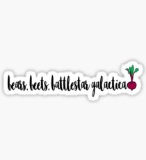 bears beets battlestar galactia Sticker