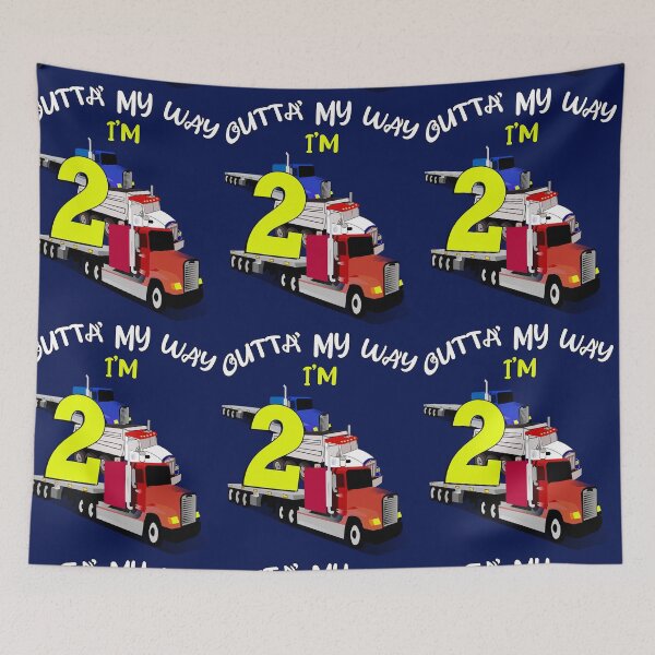 Item preview, Birthday 2 Years Old Trucker Semi Truck Birthday  designed and sold by Cute & Sassy Custom Gifting Boutiques.