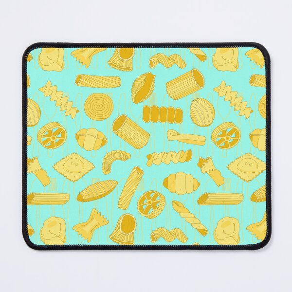 Item preview, Italian Pasta Shapes Pattern on Aqua designed and sold by HotHibiscus.