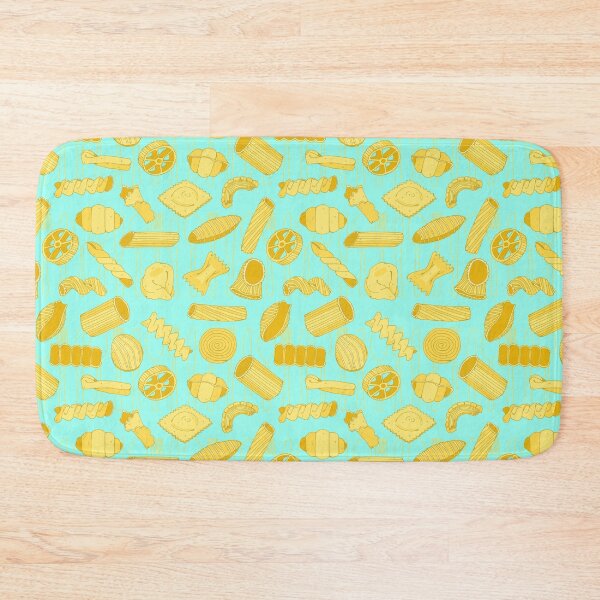 Item preview, Italian Pasta Shapes Pattern on Aqua designed and sold by HotHibiscus.