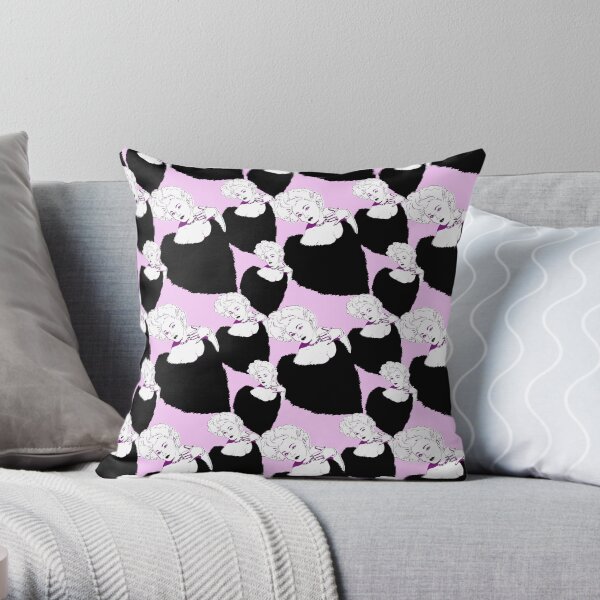 Stone Cold Fox - Plum Pout Pattern Throw Pillow