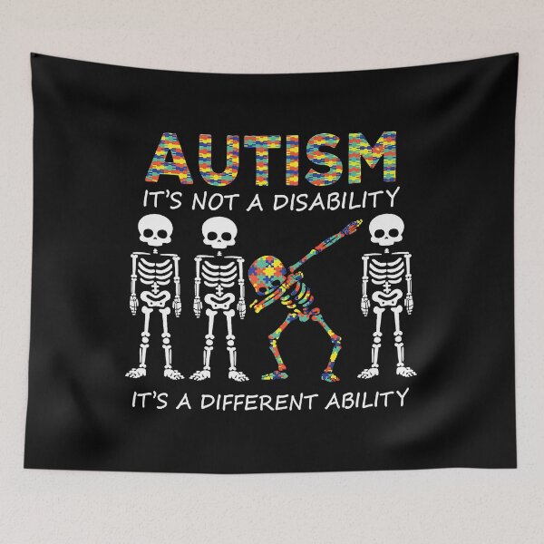 Item preview, Autism It's a different ability Funny Dabbing skeleton designed and sold by christinecather.
