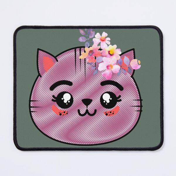Item preview, Face of a cute kitten with flowers for girls or babies sweatshirts, Gift of cats for children. designed and sold by EMIPRINCESS.