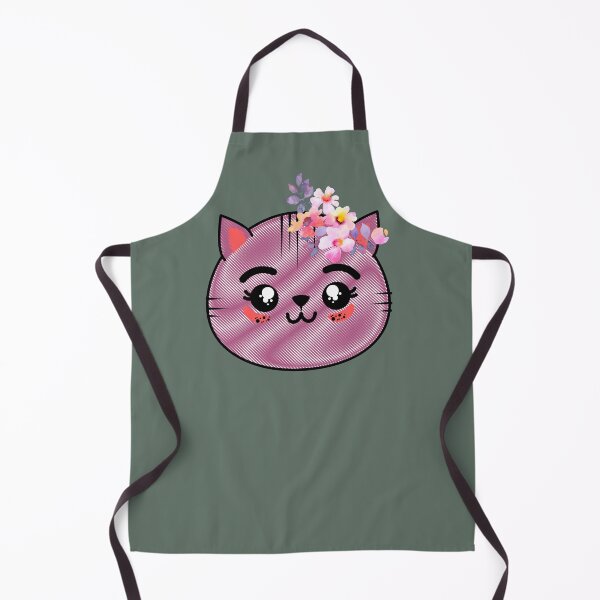Item preview, Face of a cute kitten with flowers for girls or babies sweatshirts, Gift of cats for children. designed and sold by EMIPRINCESS.