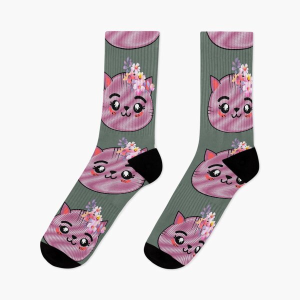 Item preview, Face of a cute kitten with flowers for girls or babies sweatshirts, Gift of cats for children. designed and sold by EMIPRINCESS.