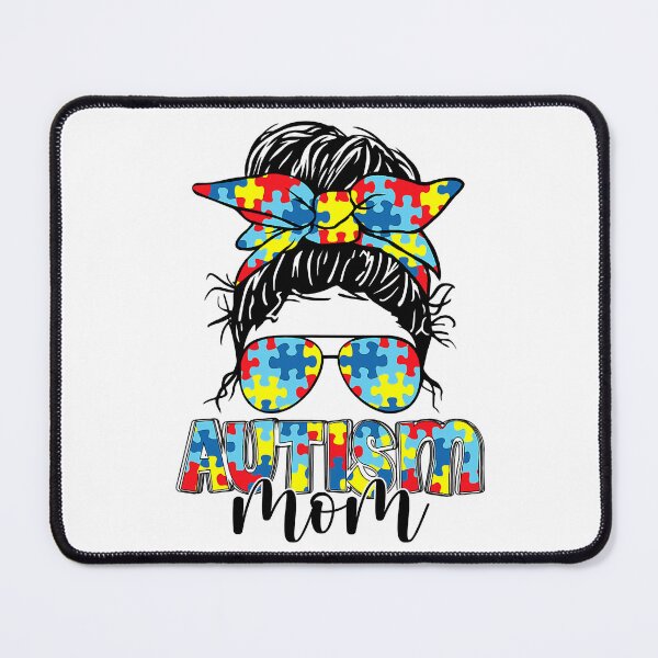 Item preview, Autism Mom Life Messy Bun Sunglasses Bandana Mother’s Day designed and sold by christinecather.