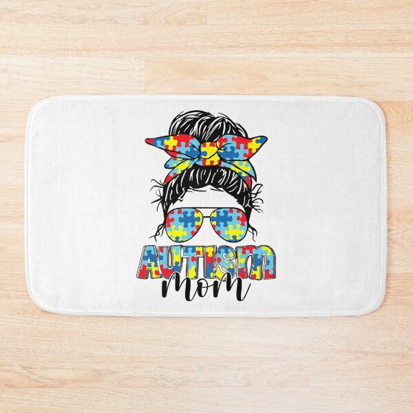 Artikelvorschau, Autism Mom Life Messy Bun Sonnenbrille Bandana Muttertag entworfen und verkauft von christinecather.