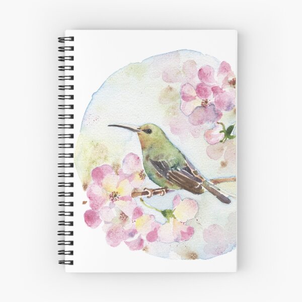 Item preview, Watercolor | Hummingbird and PinkRose designed and sold by jjsgarden.