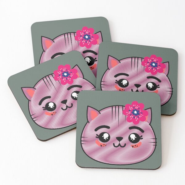 Item preview, Face of a cute kitten with a flower for girls or babies sweatshirts, Gift of cats for children. designed and sold by EMIPRINCESS.