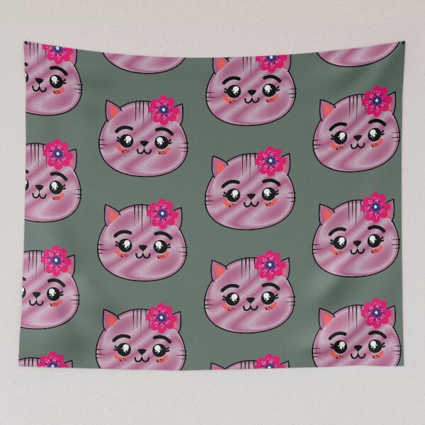 Item preview, Face of a cute kitten with a flower for girls or babies sweatshirts, Gift of cats for children. designed and sold by EMIPRINCESS.