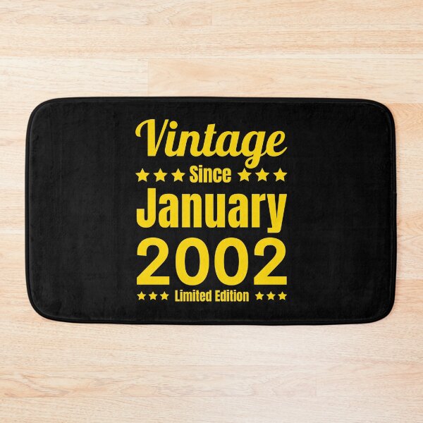 Item preview, Vintage Since January 2002 - Black Gold Retro Typography | Born In 2002 designed and sold by Delandor.