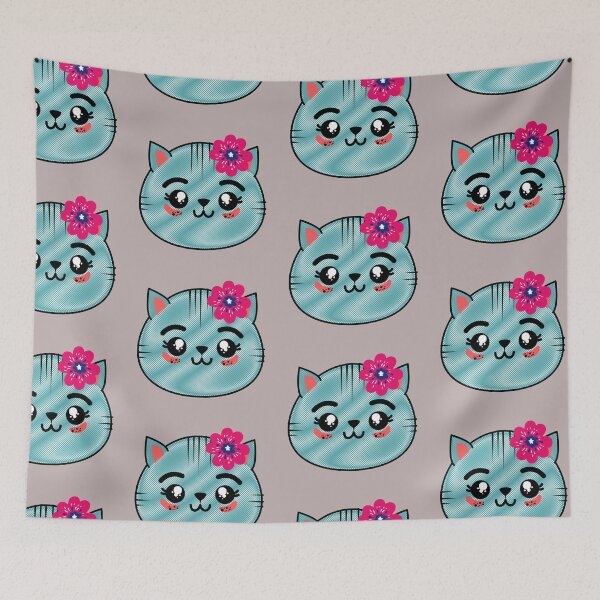 Item preview, Face of a cute kitten with a flower for girls or babies sweatshirts, Gift of cats for children. designed and sold by EMIPRINCESS.