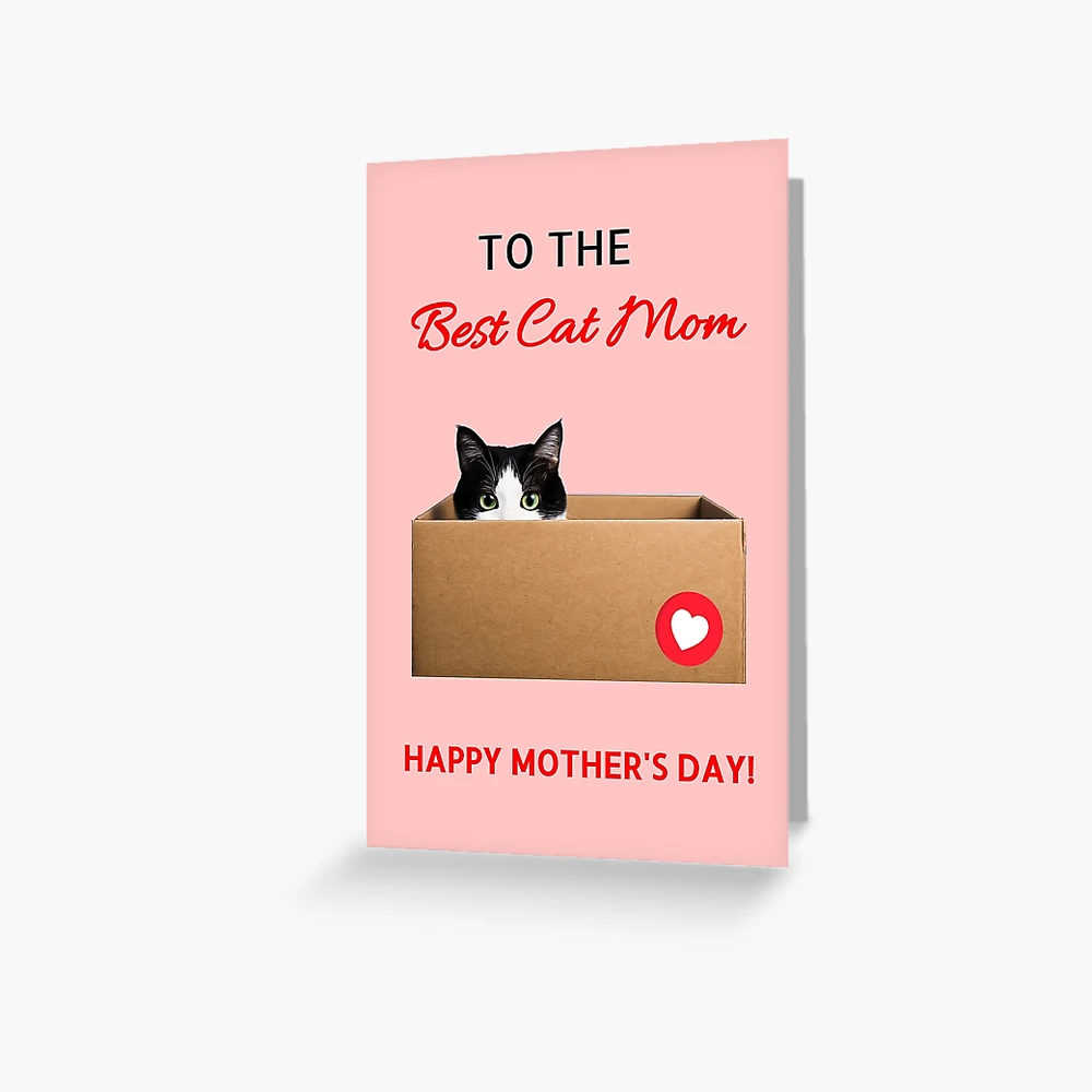 Carte de vœux for Sale avec l'œuvre « Derrière chaque femme forte se trouve  son cadeau drôle de chat pour maman chat » de l'artiste Tema01