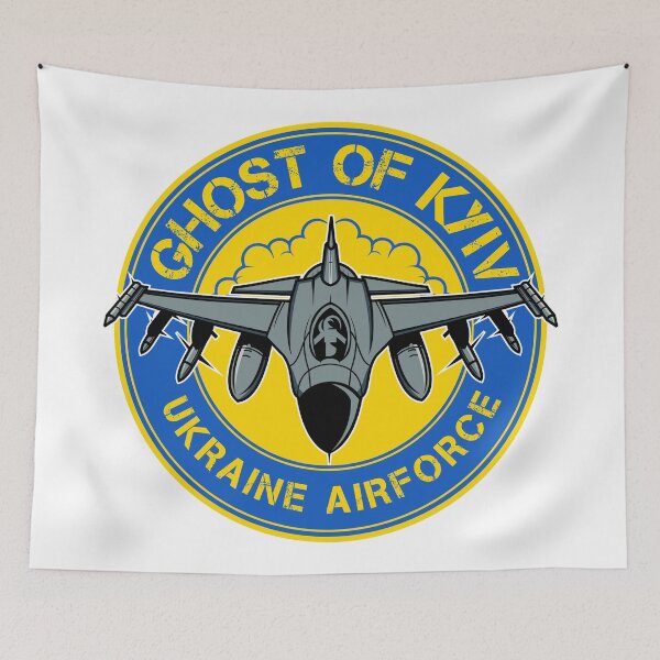 Artikelvorschau, Geist der ukrainischen Luftwaffe von Kiew Sticker entworfen und verkauft von Teebubbleuk.