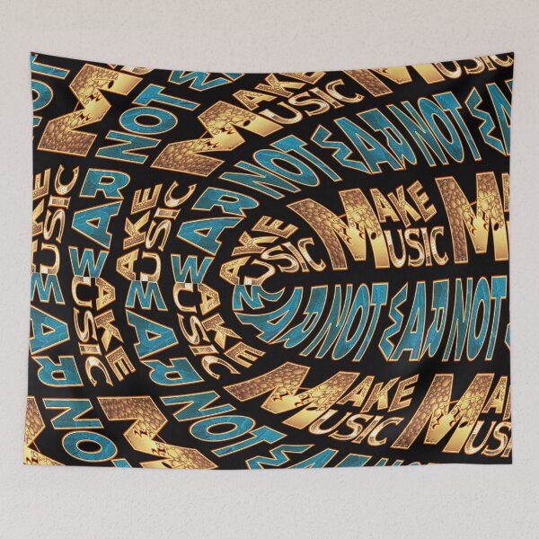 Item preview, MAKE MUSIC NOT WAR WORD CLOUDS - GEOMETRIC ABSTRACT LOVE SLOGAN IN ARCH SHAPE2. designed and sold by Ralek.