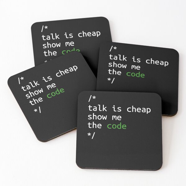 Item preview, Funny Talk Is Cheap Show Me The Code Programmer T-Shirt designed and sold by gilbarcost.