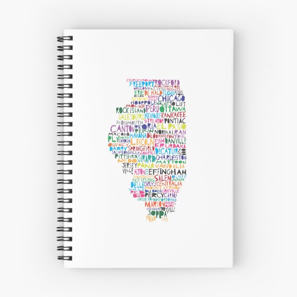Artikelvorschau, Bunte Illinois-Typografiekunst entworfen und verkauft von molly mattin.