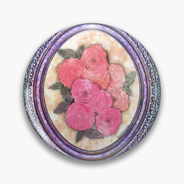 Item preview, Ornate Painted Oval Gilded Picture Frame with Roses designed and sold by Kristi Duggins.