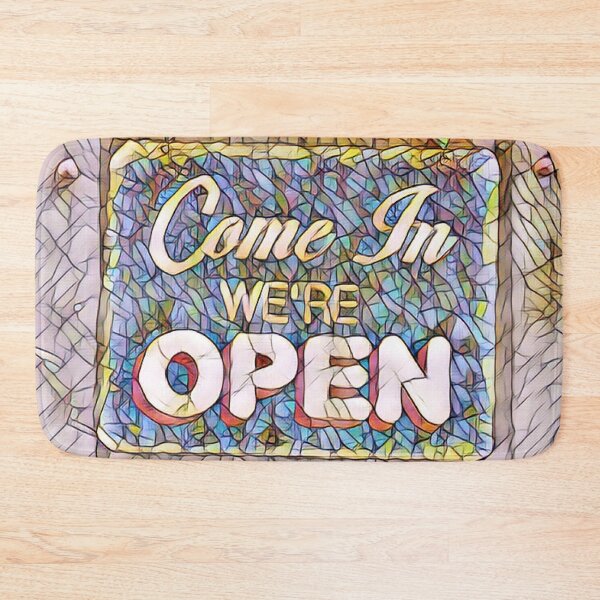 Item preview, Mosaic Come In We're Open Sign Altered Photo designed and sold by Happy-Trails.