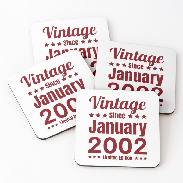Item preview, Vintage Since January 2002 - Black Brown Retro Typography | Born In 2002 designed and sold by Delandor.