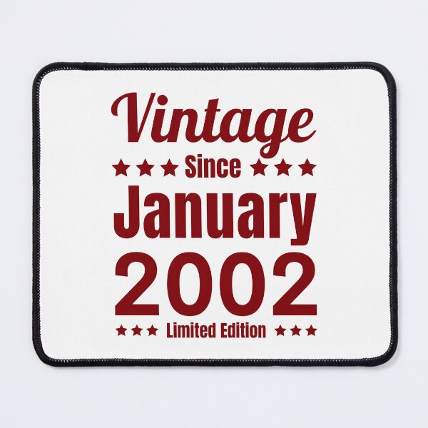 Item preview, Vintage Since January 2002 - Black Brown Retro Typography | Born In 2002 designed and sold by Delandor.
