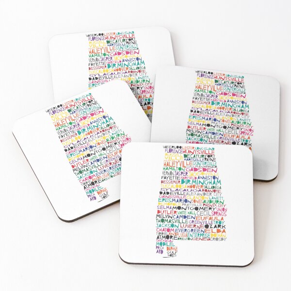 Item preview, Colorful Alabama typography art designed and sold by molly mattin.