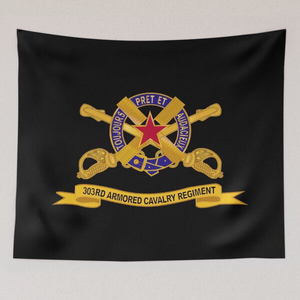 Item preview, Army  - 303rd Armored Cavalry Regiment w Br - Ribbon X 300 designed and sold by Military Insignia Products.