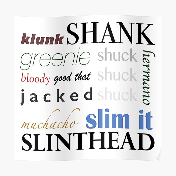 The Maze Runner Slang Poster