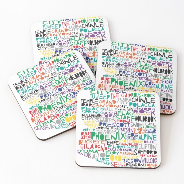 Item preview, Arizona colorful typography art designed and sold by molly mattin.