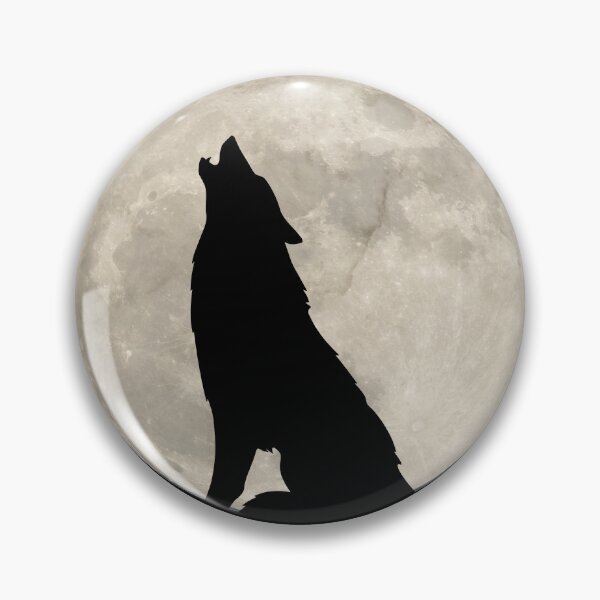 Item preview, Marbled Moon  Black Wolf Howl Silhouette designed and sold by MMwolfdogden.