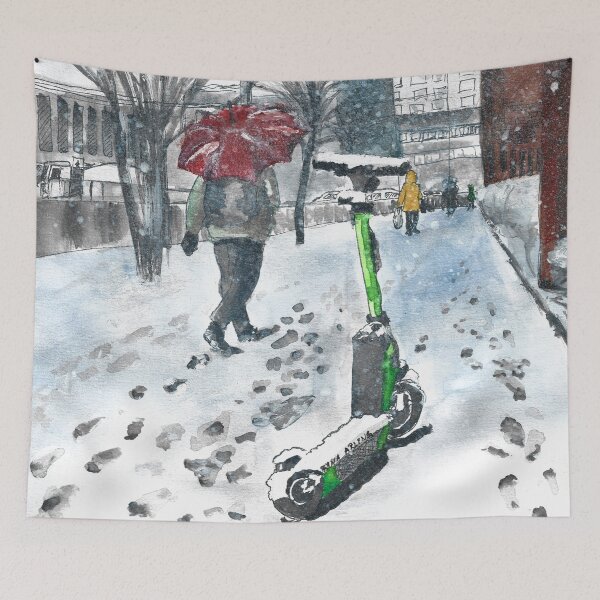 Item preview, Danmarksplass With Snow designed and sold by Rina Arling.