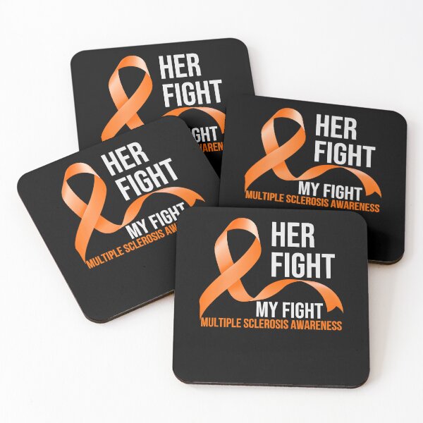 Item preview, Her Fight Is My Fight Multiple Sclerosis MS Mom Wife Warrior Premium T-Shirt designed and sold by gilbarcost.