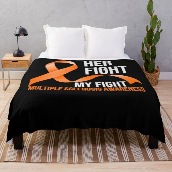 Item preview, Her Fight Is My Fight Multiple Sclerosis MS Mom Wife Warrior Premium T-Shirt designed and sold by gilbarcost.