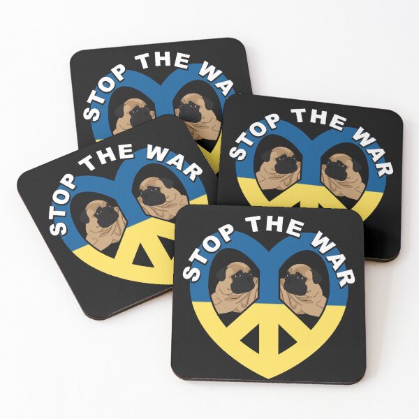 Item preview, Stop the war Ukrainian flag retro sunset dog face artistic design 3 designed and sold by SamRVstore.