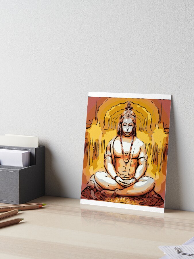 DBrush Hanuman Ji Meditation Poster Framed artwork Bajarangbali Wall  Hanging Frame Painting decor gift item For Home Office 12x18 Inch Synthetic  Wood (With Glass, Frame Width:- 0.5 Inch) : Amazon.in: Home &