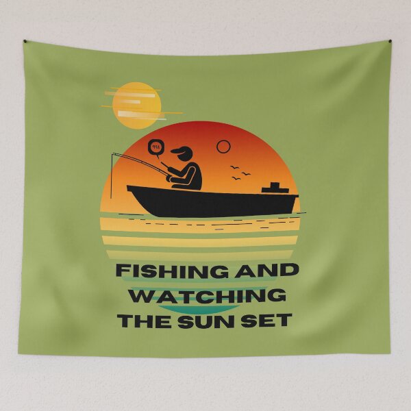 Item preview,  FISHING AND WATCHING THE SUN SET. designed and sold by marie1919.