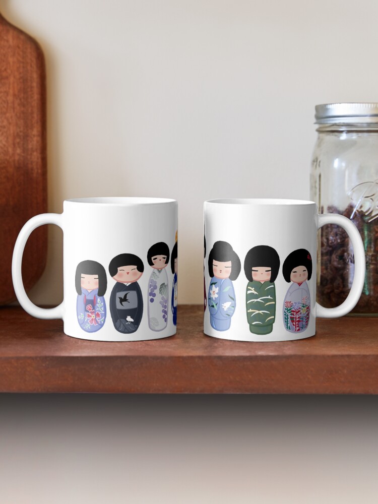 Thumbnail 2 of 6, Coffee Mug, Creative Kokeshi, English version designed and sold by Cedarseed.