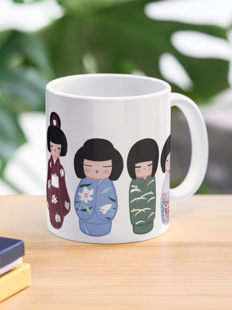 Thumbnail 1 of 6, Coffee Mug, Creative Kokeshi, English version designed and sold by Cedarseed.