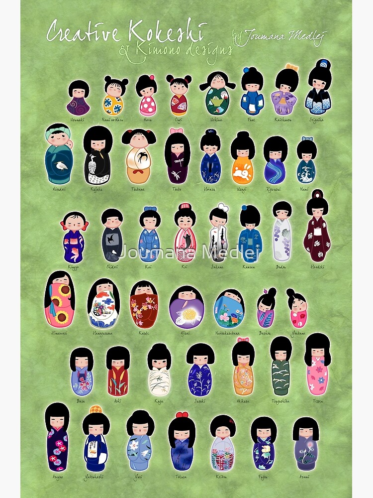 Thumbnail 2 of 2, Greeting Card, Creative Kokeshi, English version designed and sold by Cedarseed.