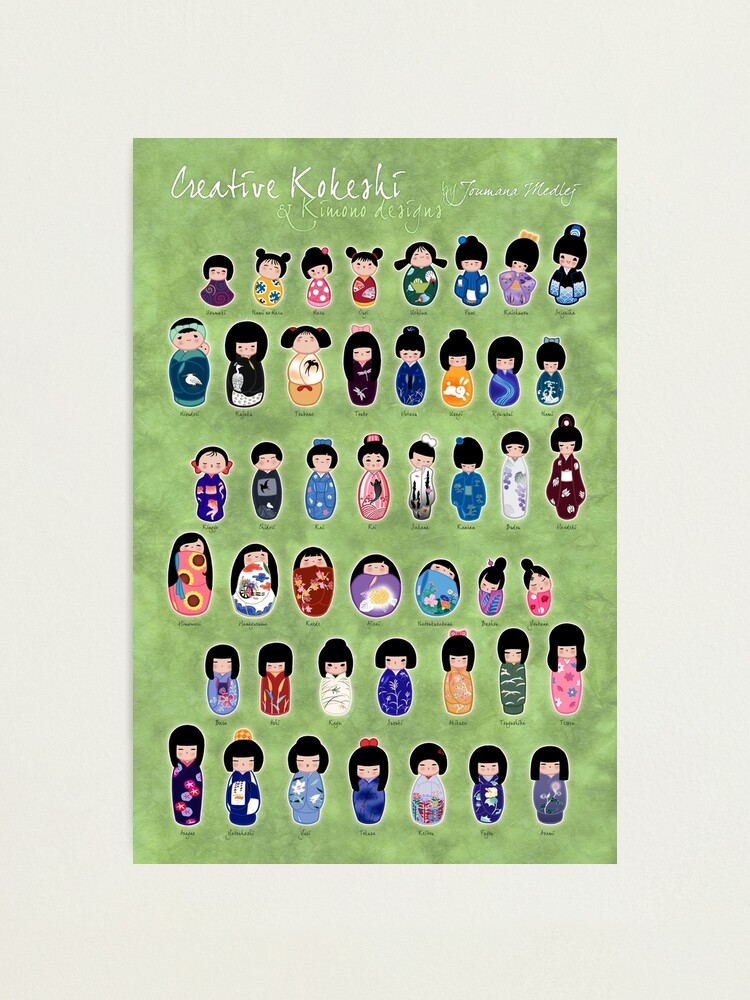 Thumbnail 1 of 3, Photographic Print, Creative Kokeshi, English version designed and sold by Cedarseed.